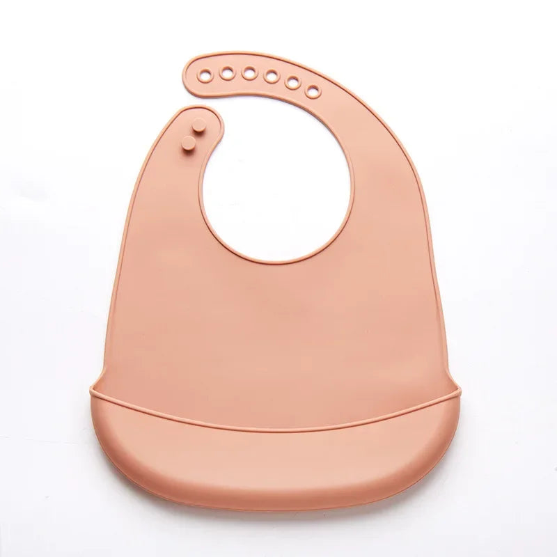 Baby Bib Adjustable Waterproof Bibs | Babies Soft Silicone Bib for Baby or Toddler