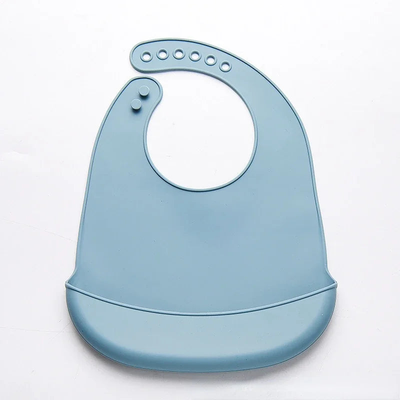 Baby Bib Adjustable Waterproof Bibs | Babies Soft Silicone Bib for Baby or Toddler